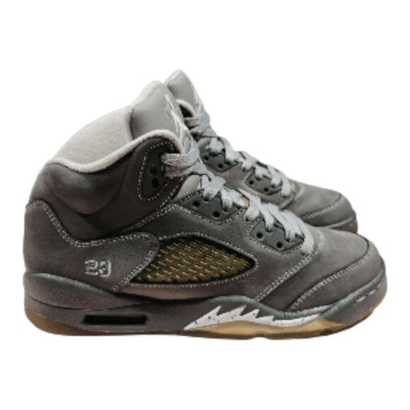 NIKE Air Jordan 5 Retro 'Wolf Grey' Sneakers Size 5.5Y/W7 - Picture 3 of 9